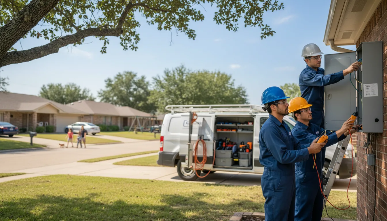 Certified electrician providing emergency electrical services in Cartwright, OK